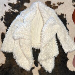 Cream shearling jacket